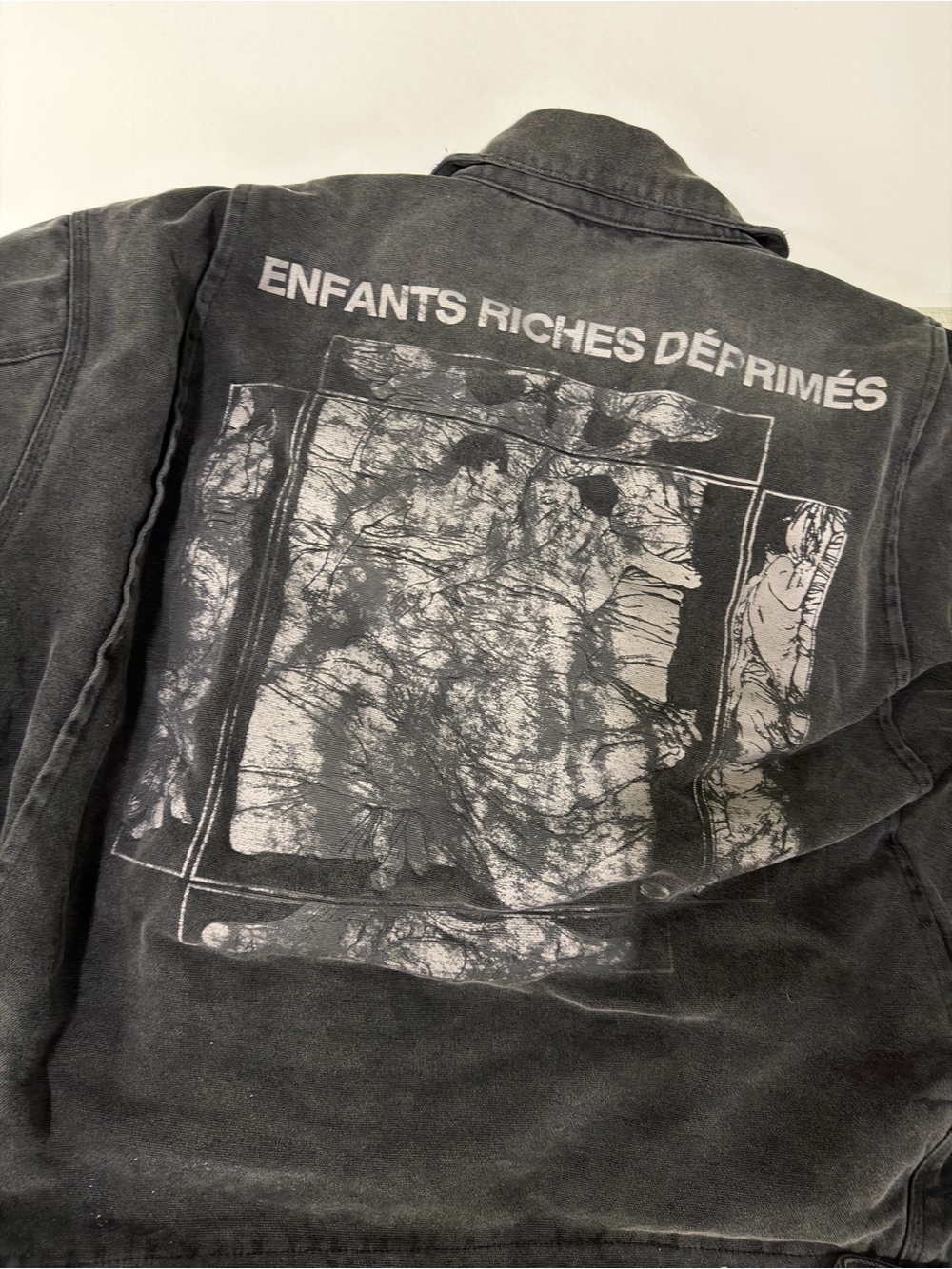 Enfants Riches Deprimes Italian Romance Black Graphic Denim Jacket